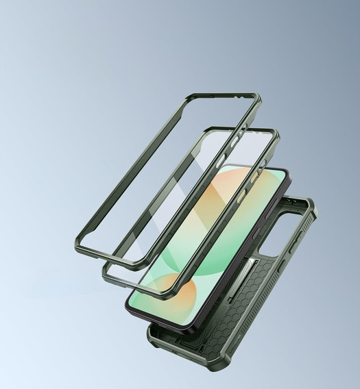 Páncélozott tok a Samsung Galaxy S24 FE, Dexnor Full Body (Two Frames), zöld