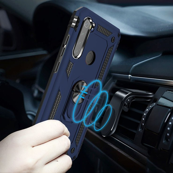Páncélozott telefontok a Xiaomi Redmi Note 8T, Nox Case Ring, sötétkék