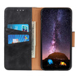 Pattintható tok a OnePlus Nord 2 5G, Split Leather Wallet, fekete