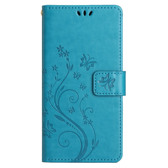 Pattintható tok a Xiaomi Redmi Note 13 Pro+, Butterfly, kék