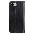 Telefontok a Iphone 16E, Wallet Litchi Leather, fekete