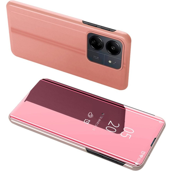 Telefontok a Xiaomi Redmi 13C / Poco C65, Clear View, rózsaszín rose gold