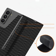 Tárca tok patenttal szénfekete Samsung Galaxy Z Fold 7 5G számára