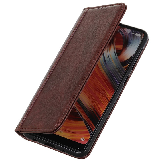 Pattintható tok Xiaomi Poco F6 Pro, Split Leather, barna