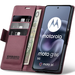 ERBORD Fényes Litchi pénztárca Motorola Moto Moto G86 5G / G86 Power 5G számára