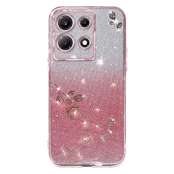tok Infinix Note 30 Pro 4G, csillogó virág, rózsaszín rose gold
