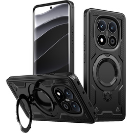 tok Xiaomi Redmi Note 14 Pro 5G /  Poco X7 5G, katonai MagSafe, fekete + 9H Glass