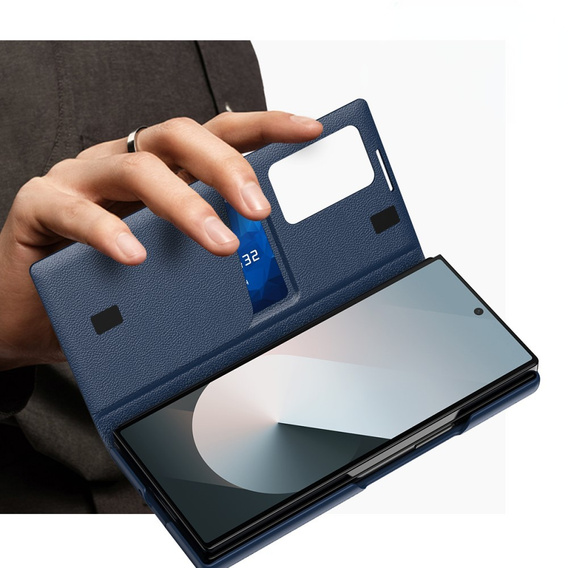 Flip tok Samsung Z Fold6 5G, Smart View Wallet, sötétkék