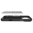 Spigen Enzo Aramid MagSafe tok iPhone 17 Pro készülékhez, szénfekete / ezüst
