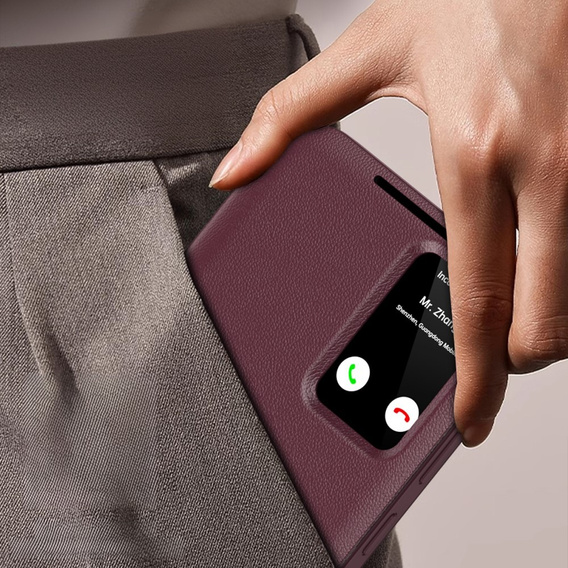 Flip tok Samsung Galaxy S25, Smart View Wallet, bordó