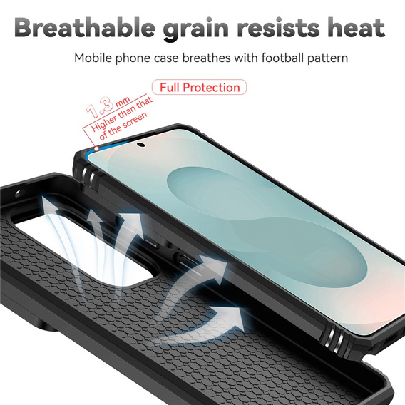 Páncélozott tok állvánnyal és lencsefedéllel a Samsung Galaxy S26 Ultra készülékhez