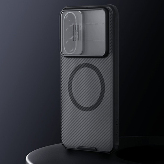 Nillkin CamShield Pro mágneses tok Samsung Galaxy A57 5G készülékhez, átlátszó/fekete