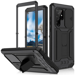 Páncélozott tok a Samsung Galaxy S22 Ultra 5G, R-JUST CamShield Slide, fekete