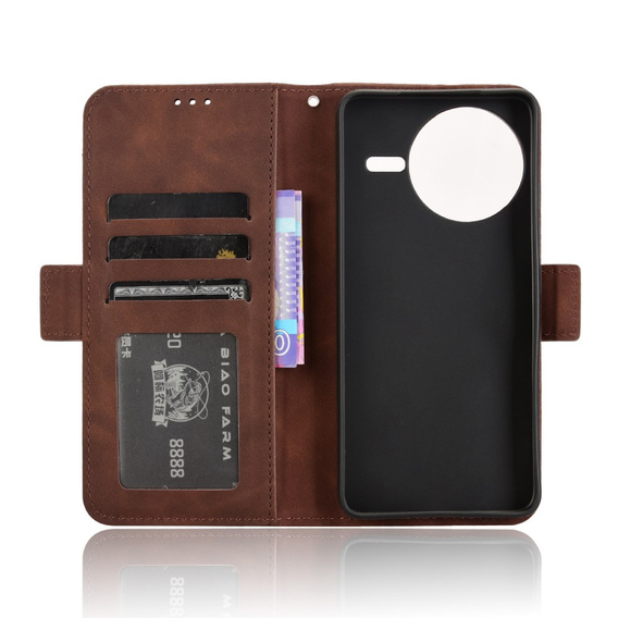 Pattintható tok a Xiaomi Poco F7 Ultra, Card Slot, barna