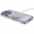 Magnetic Dual Glass MagSafe tok iPhone 16 Pro, ezüst