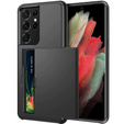 Telefontok a Samsung Galaxy S21 Ultra, Sliding Card Holder, fekete