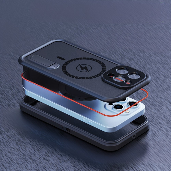 Vízálló tok iPhone 13 Pro Max, Redpepper, MagSafe-hoz, fekete