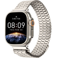 Acél karperec Apple Watch 1/2/3/4/4/5/6/7/8/SE/ULTRA 42/44/45/45/49 MM - bézs színű