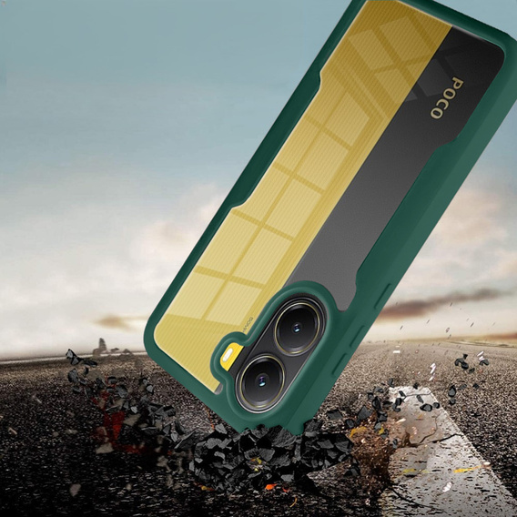 Tok Xiaomi Poco X7 Pro 5G készülékhez, Shockproof, fóliával, zöld