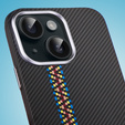 Tok iPhone 14, Carbon Fiber MagSafe, fekete