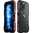 Teletok LUPHIE iPhone 14 Pro-hoz, Armor Bumper, fekete / piros