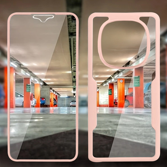 Tok Xiaomi Redmi Note 14 Pro 5G készülékhez, Shockproof, fóliával, rózsaszín