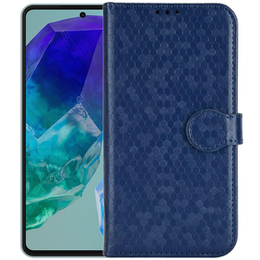 Flap tok Samsung Galaxy M55 5G, Wallet Rhombus, fekete