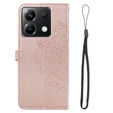 Pattintható tok a Xiaomi Poco X6 5G, Mandala, rózsaszín rose gold