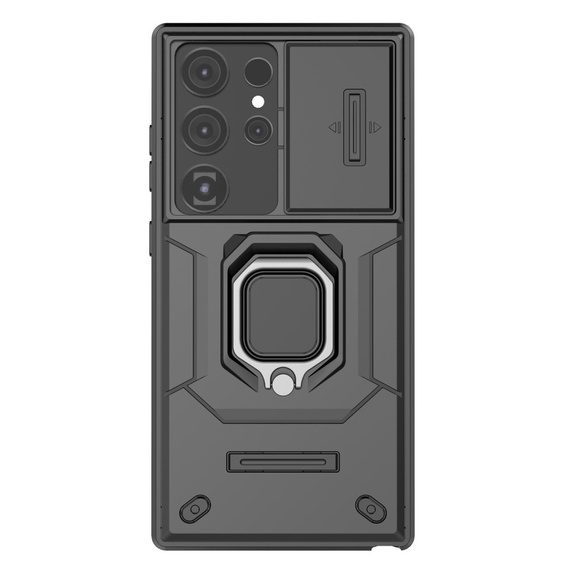 Telefontok a Samsung Galaxy S24 Ultra, KickStand Camera Lens, fekete