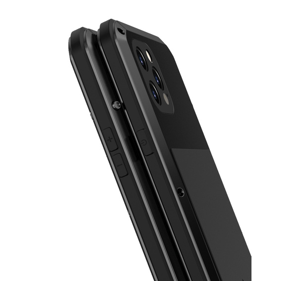 Love Mei Telefontok a iPhone 12 Pro Max, armored with glass, fekete