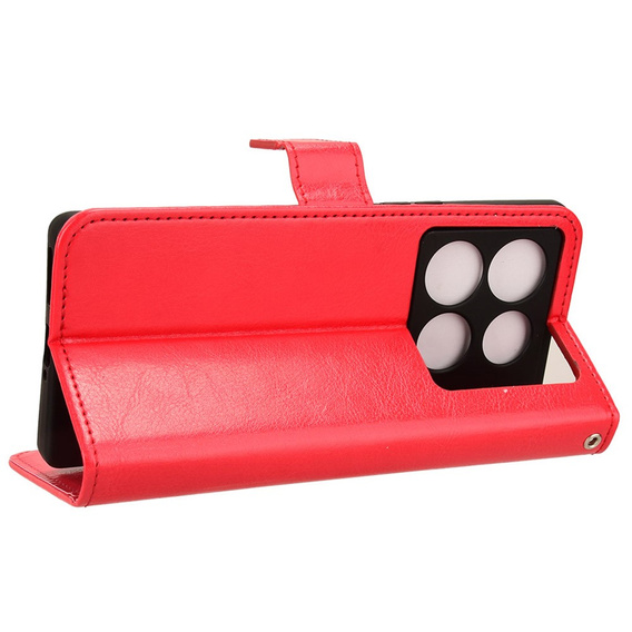 Pattintható tok a Infinix Note 40 Pro Plus, Crazy Horse Wallet, piros