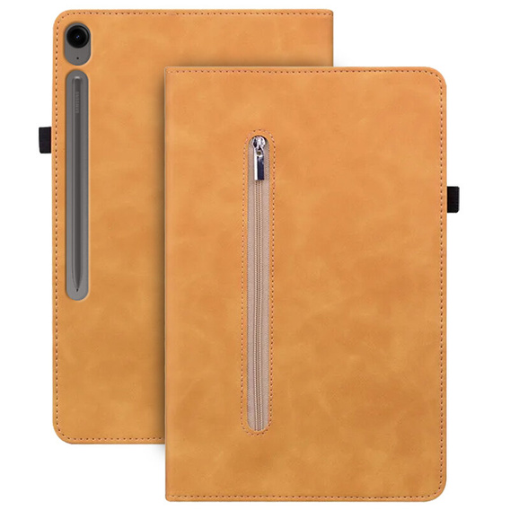 Tok Samsung Galaxy Tab S10 Lite / S10 FE / S9 FE, Wallet Pen Slot, sárga