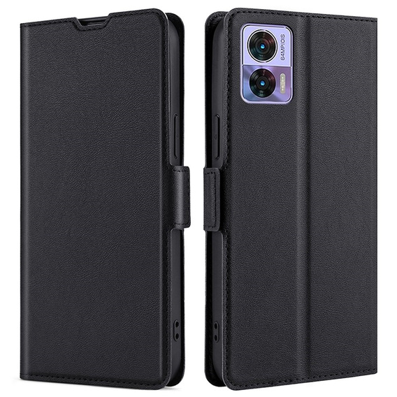 Pattintható tok a Motorola Edge 30 Neo 5G, Wallet Thin Magnet, fekete