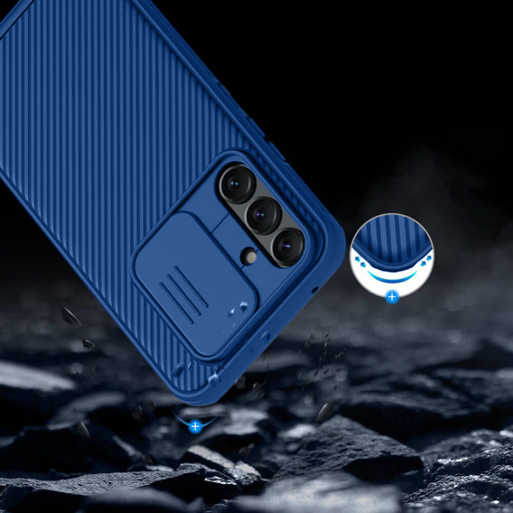 Tok Samsung Galaxy A54 5G, páncélozott Nillkin, CamShield Pro, kék