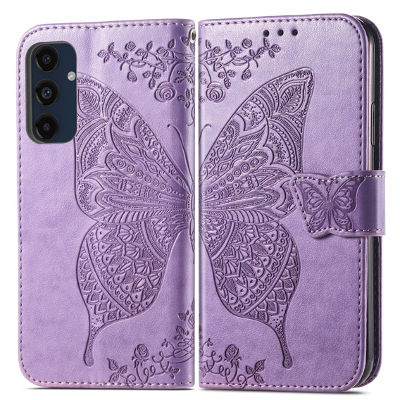 Pattintható tok a Samsung Galaxy A16, Butterfly, lila