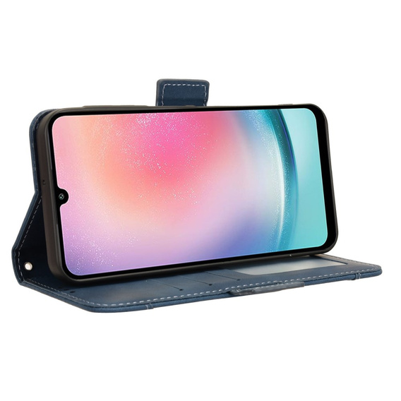 Pattintható tok a Samsung Galaxy A25 5G, Card Slot, kék