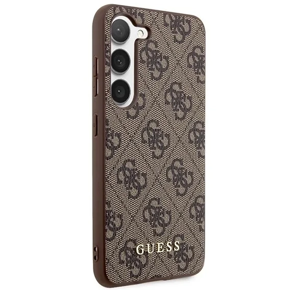 GUESS Telefontok a Samsung Galaxy S24+ Plus, 4G Metal Gold Logo, barna