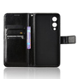 Pattintható tok a Samsung Galaxy S25 Edge, Crazy Horse Wallet, fekete