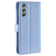 Pattintható tok a Samsung Galaxy M34, Wallet Zipper Pocket, kék