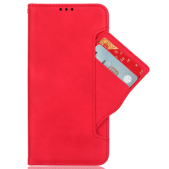 Pattintható tok a OnePlus 12 5G, Card Slot, piros