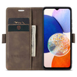 Telefontok a Samsung Galaxy A14 4G/5G, ERBORD Vintage, pénztárca patenttal, kávé