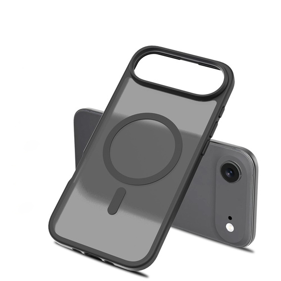 Matt tok iPhone Air készülékhez, MagSafe-hoz, áttetsző fekete
