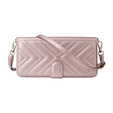 Tok patenttal a Oppo Reno 13 5G-hez, Crossbody Leather Wallet, rózsaszín