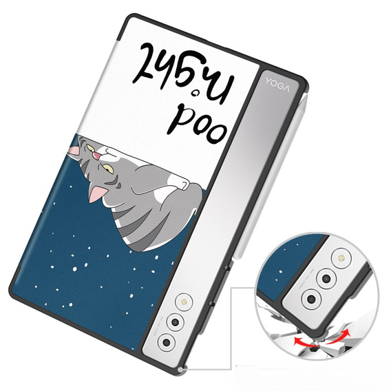 Tok Lenovo Yoga Tab Plus, Smartcase, cat