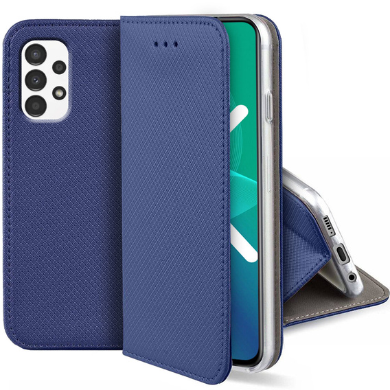 Pattintható tok a Samsung Galaxy A13 4G, Wallet Smart Magnet, kék