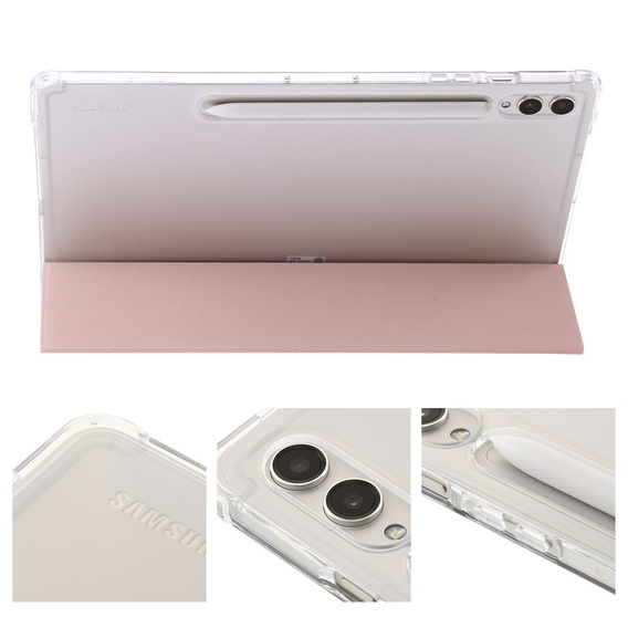 Tok Samsung Galaxy Tab S9 Ultra, Smartcase Hybrid, tolltartó résszel, rózsaszín