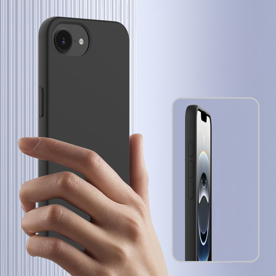 Telefontok a iPhone 16e, Silicone MagSafe, fekete