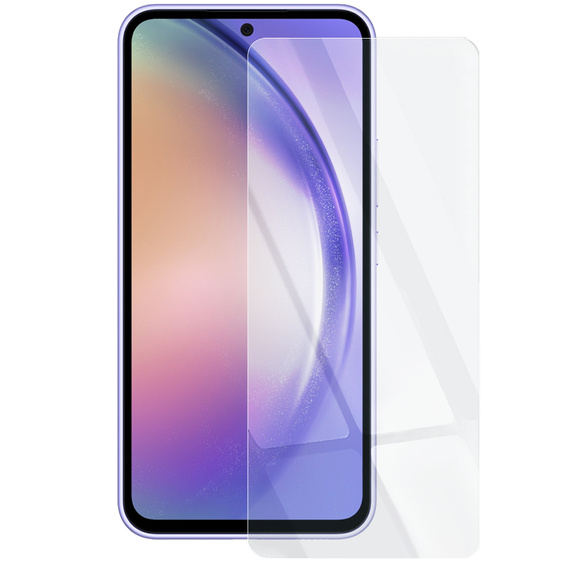 Pattintható tok a Samsung Galaxy A54 5G, Smart Magnetic, sötétkék + 9H üveg 