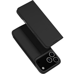 Dux Ducis tok iPhone 17 Pro, Skin Pro, pánttal, kártyafoglalattal, fekete
