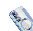 Pattintható tok a Samsung Galaxy S25 FE, RFID Wallet MagSafe CamShield, kék